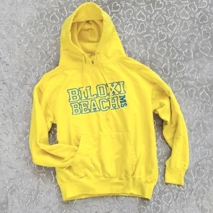 Yellow Biloxi Hoodie Mississippi Hooded Sweatshirt M